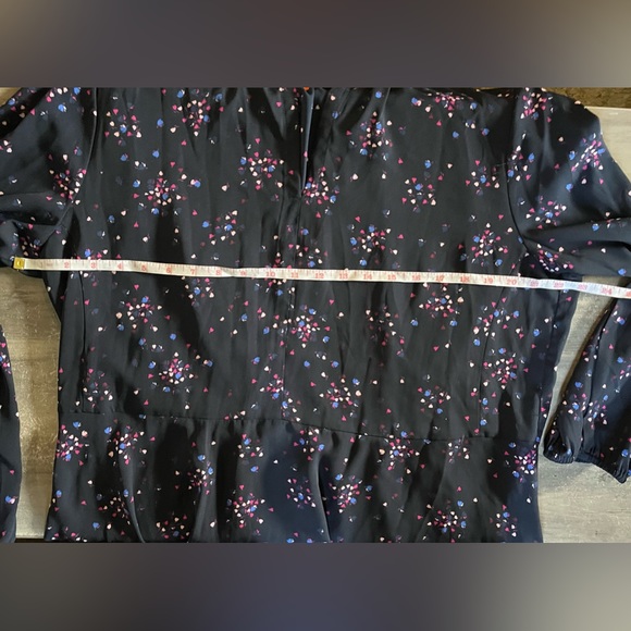Joe Fresh Long Sleeve V Neck Patterned Blouse X Large - Picture 4 of 7